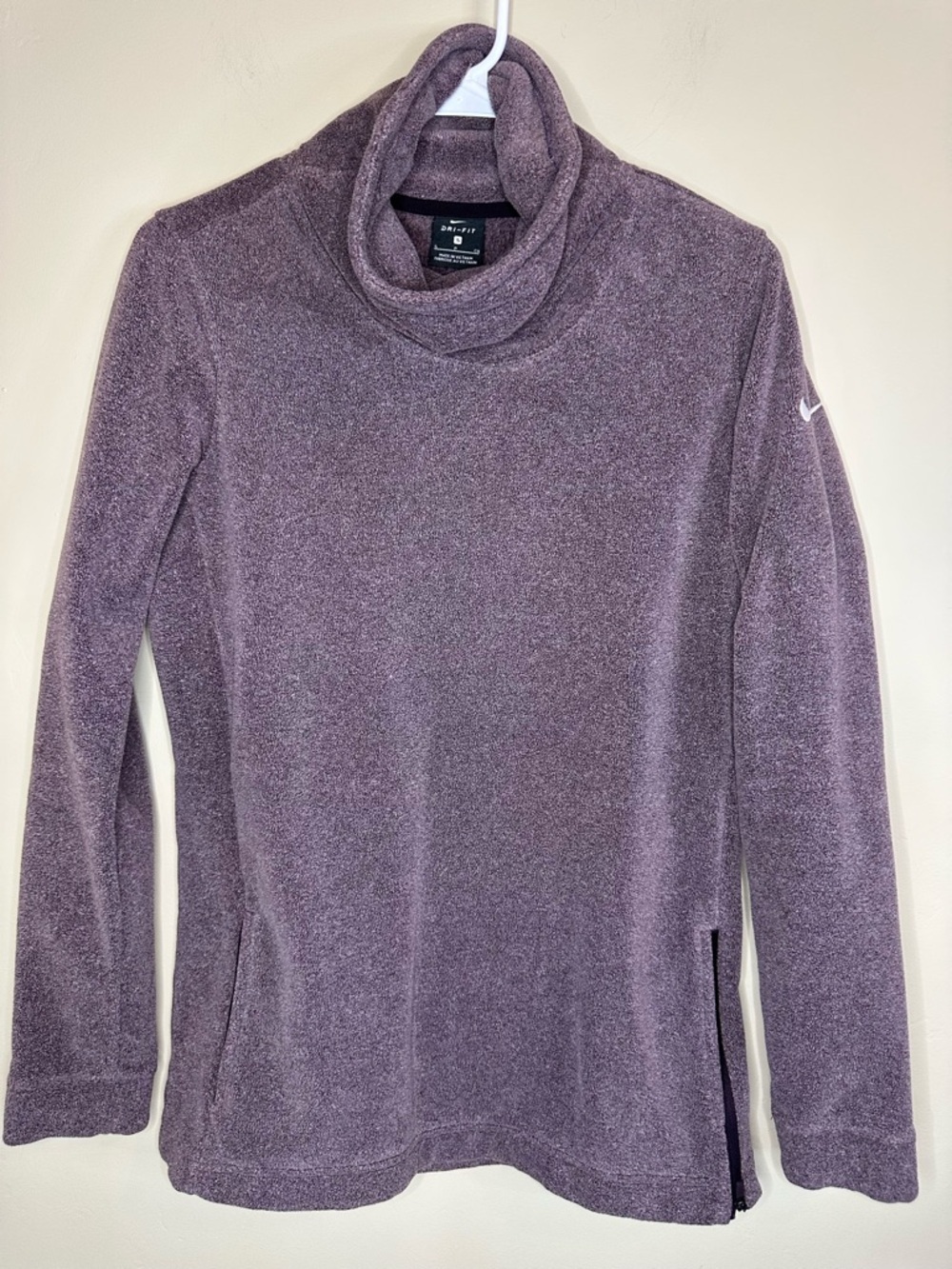 Nike Women’s Small Dri-FIT Purple Cowl Neck Pullover Fleece